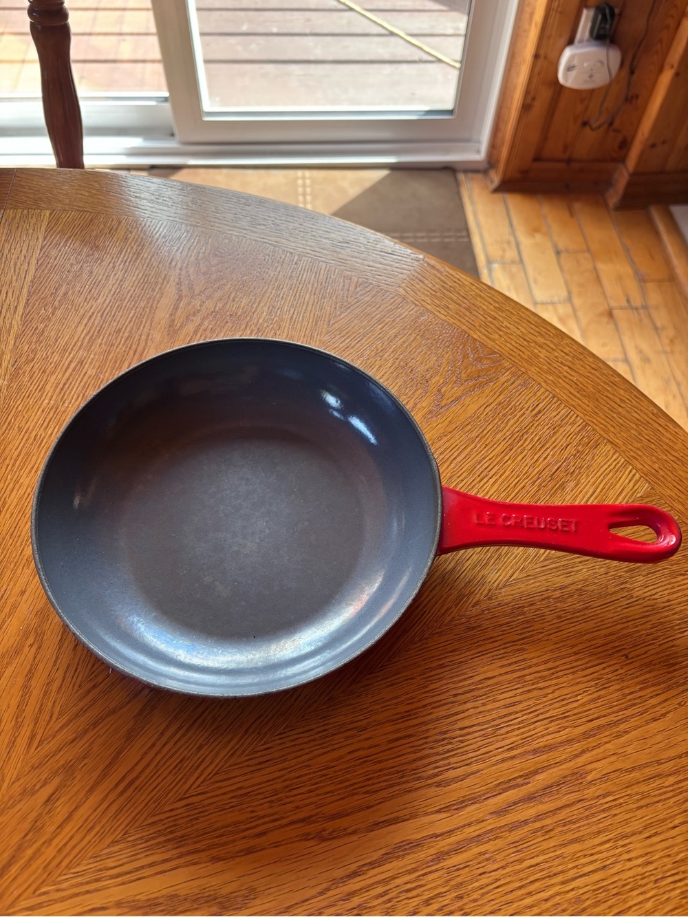 Le Creuset Enameled Cast Iron Skillet Fry Pan – Cherry Red – 8” – Made in France